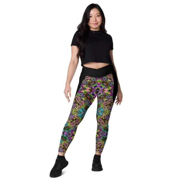 (Excision Inspired) Elusive Extraordinaire - Crossover leggings with pockets - Image 4