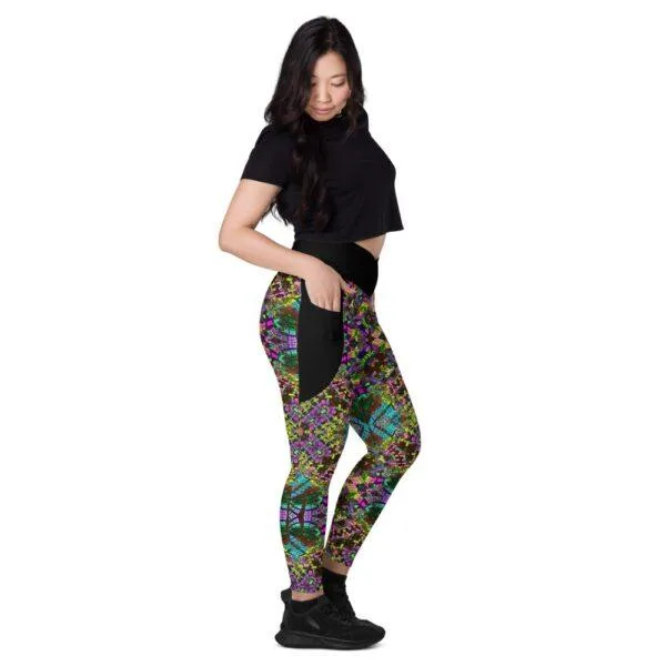 (Excision Inspired) Elusive Extraordinaire - Crossover leggings with pockets - Image 2