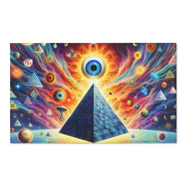 Psychedelic Trippy All-Seeing Eye with Pyramid - Area Rugs - Image 13