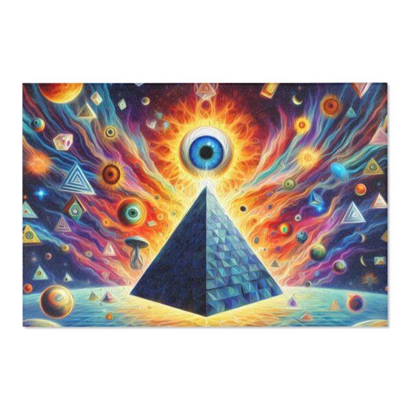 Psychedelic Trippy All-Seeing Eye with Pyramid - Area Rugs - Image 16