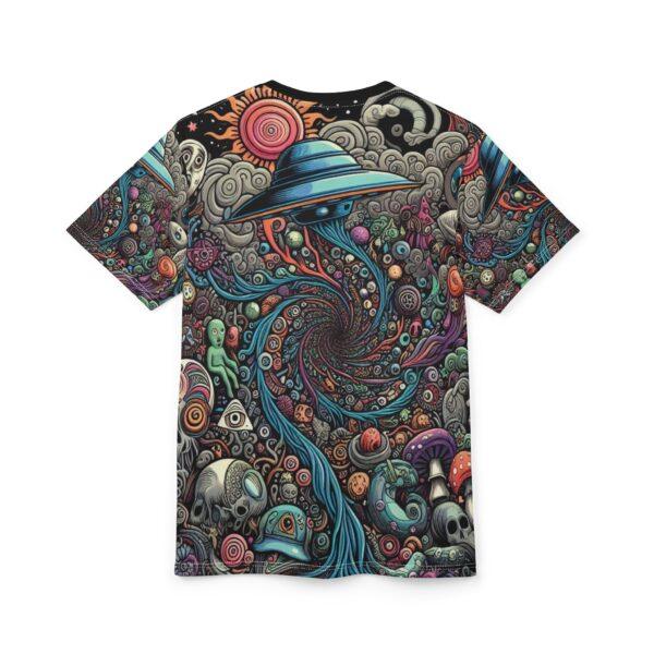 Alien Abyss - Unisex Cut & Sew Tee - Whimsical Psychedelic Swirl Vibe for Festivals - Image 4