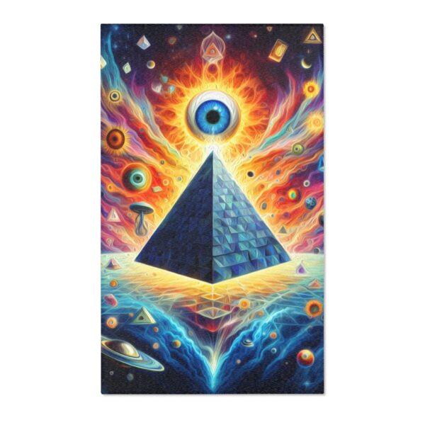 Psychedelic Trippy All-Seeing Eye with Pyramid - Area Rugs - Image 4