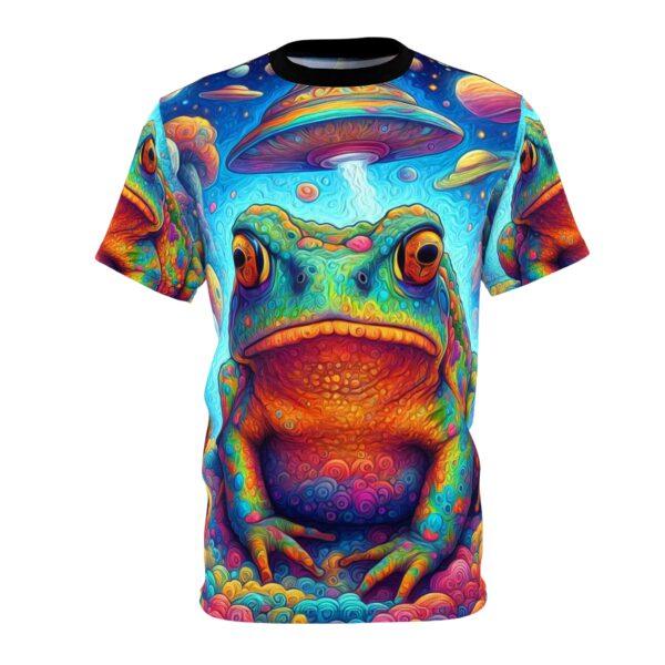 Bufo Alvarius - DMT Toad - Unisex Cut & Sew Tee - Trippy Psychedelic Frog Design for Festivals - Image 5