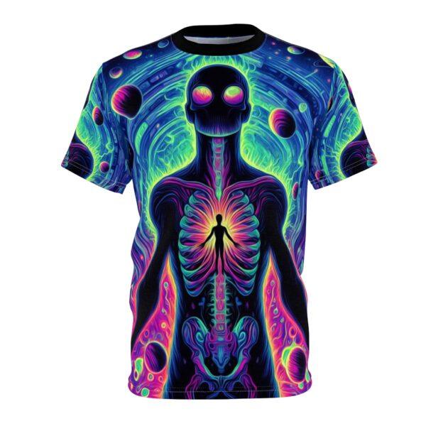 Ethereal Connection - Unisex Cut & Sew Tee - Celestial Esoteric Silhouette Design for Festivals