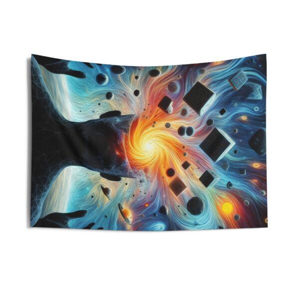 Psychedelic Wall Tapestry with Exploding Head Silhouette - Image 5