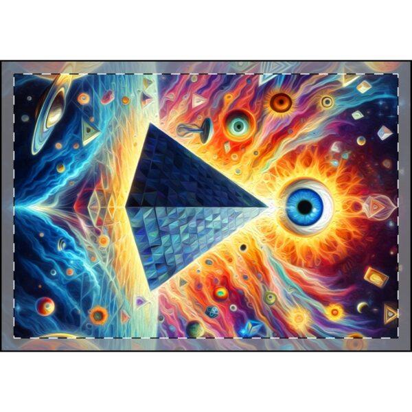 Psychedelic Trippy All-Seeing Eye with Pyramid - Velveteen Plush Blankets