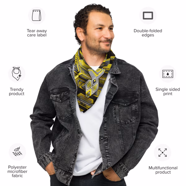 Escher's Ether-net - All-over print bandana - Image 2