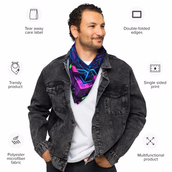 The Akashic Architect - All-over print bandana - Image 3