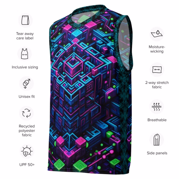 The Akashic Architect - Recycled unisex basketball jersey - Image 3