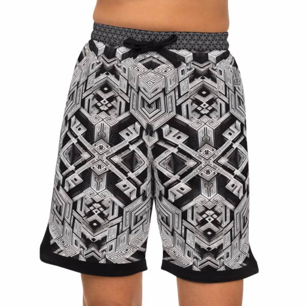 The Quantum Code - Unisex Basketball Rib Shorts - Image 4