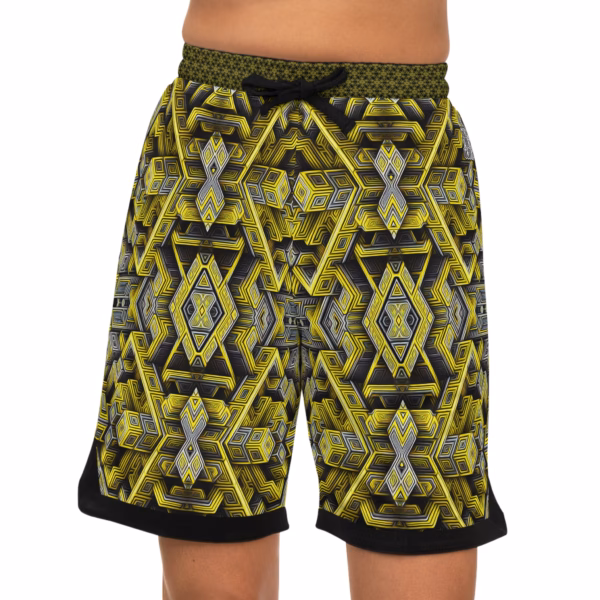 Escher's Ether-net - Unisex Basketball Rib Shorts - Image 4