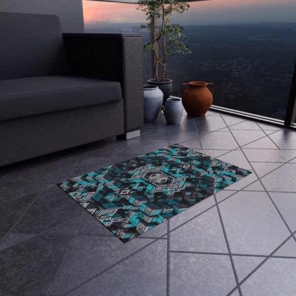 Ascent Through the Tessellated Mind - Outdoor Rug - Image 4