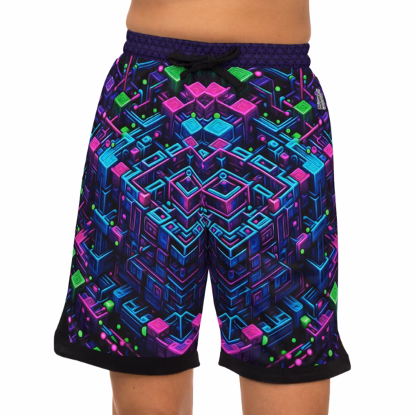 The Akashic Architect - Unisex Basketball Rib Shorts - Image 4