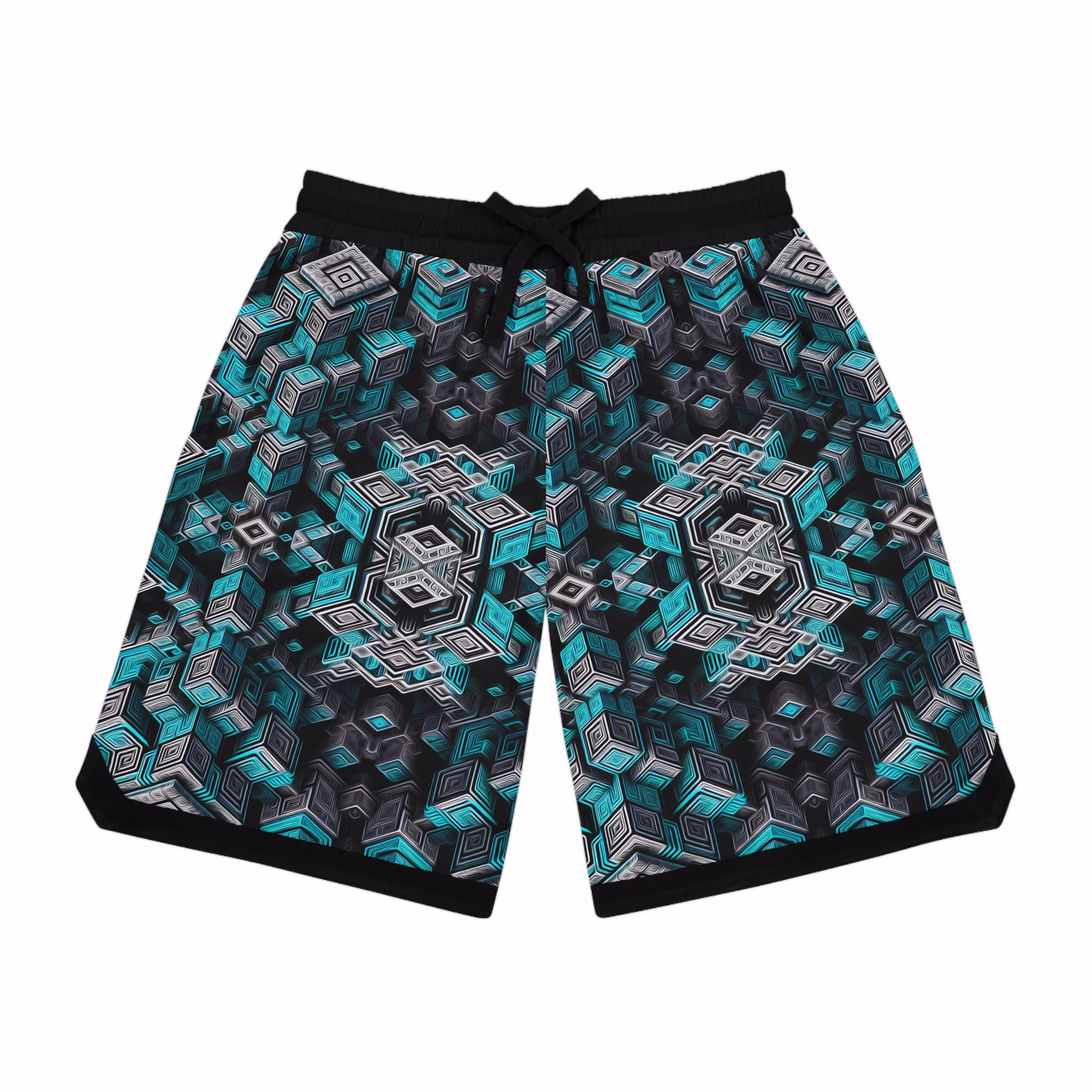 Ascent Through the Tessellated Mind – Unisex Bball Rib Shorts