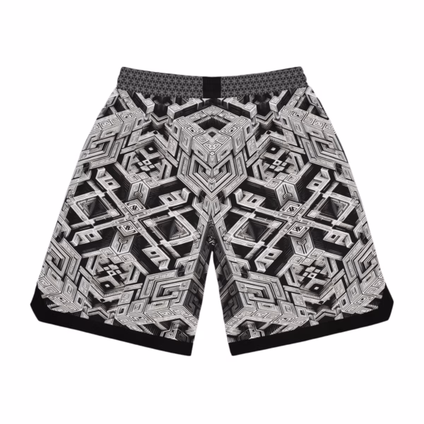 The Quantum Code - Unisex Basketball Rib Shorts - Image 2