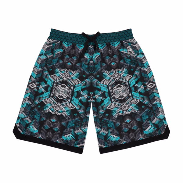 Ascent Through the Tessellated Mind - Unisex Basketball Rib Shorts