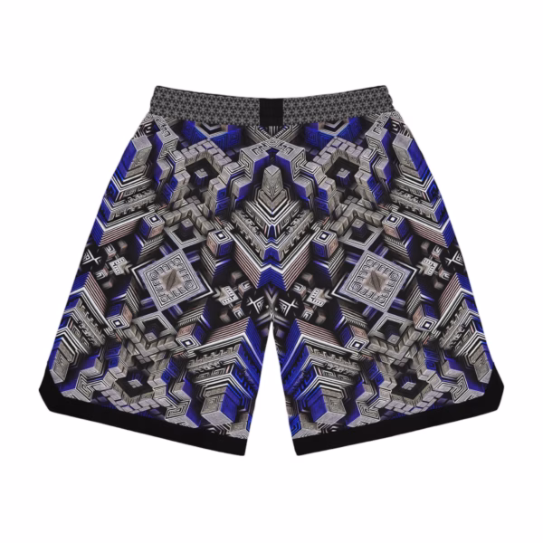 Know Thyself, Know The Pattern - Unisex Basketball Rib Shorts - Image 2
