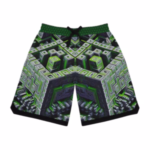 Socratic Mirror of Infinite Return - Unisex Basketball Rib Shorts