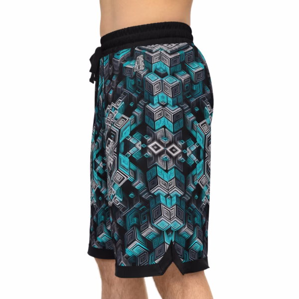Ascent Through the Tessellated Mind - Unisex Bball Rib Shorts - Image 5
