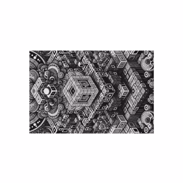 Monochromatic Kaleido-Maze - Outdoor Rug - Image 13