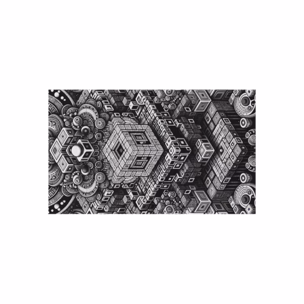 Monochromatic Kaleido-Maze - Outdoor Rug - Image 9