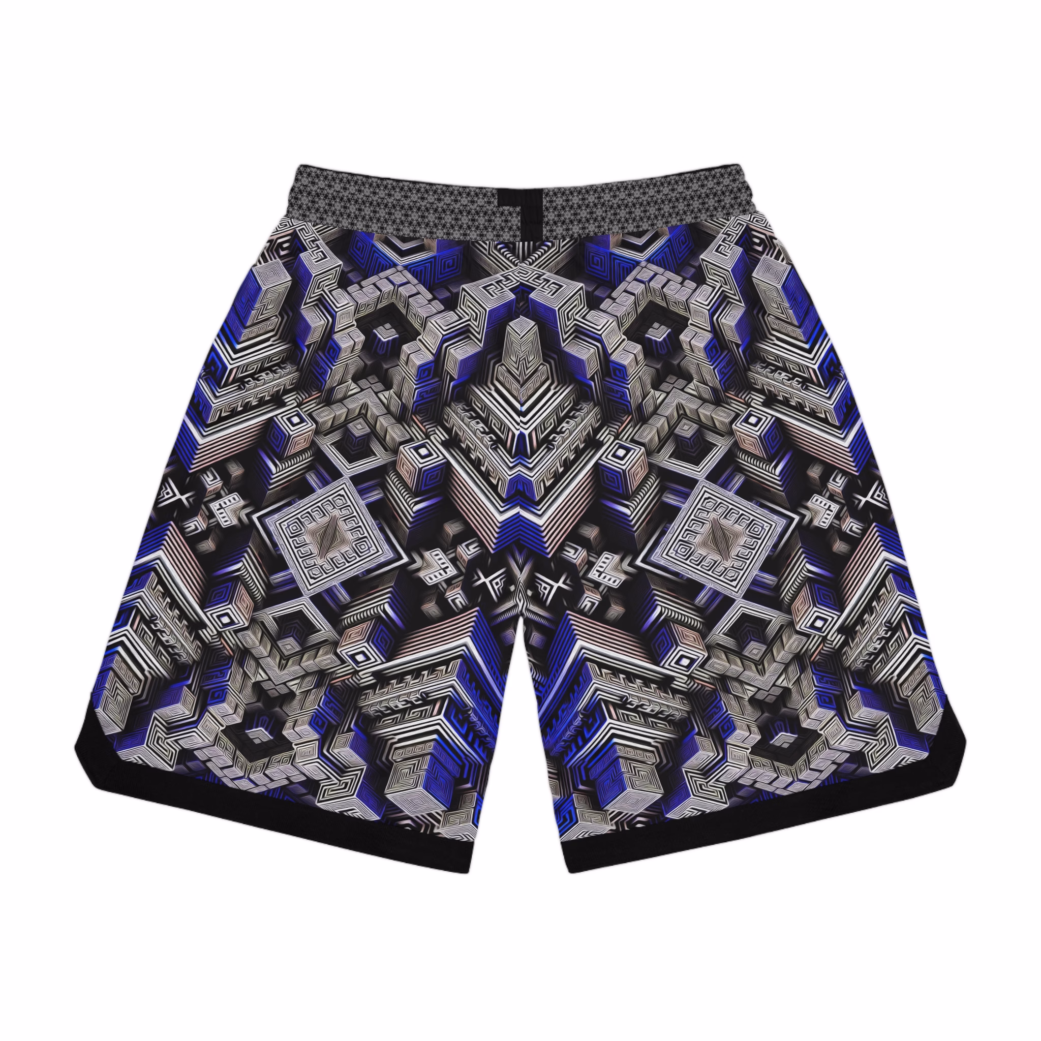 Know Thyself, Know The Pattern - Unisex Basketball Rib Shorts - Image 2