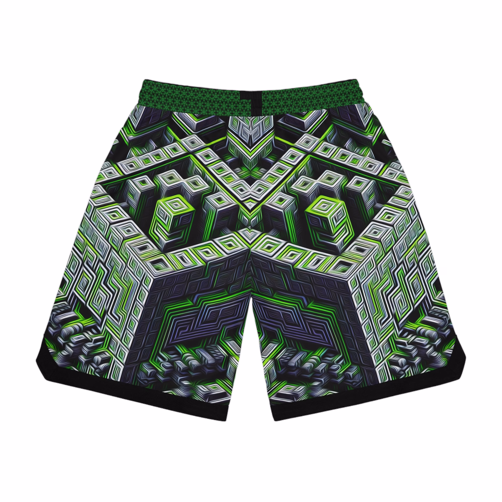 Socratic Mirror of Infinite Return - Unisex Basketball Rib Shorts - Image 2