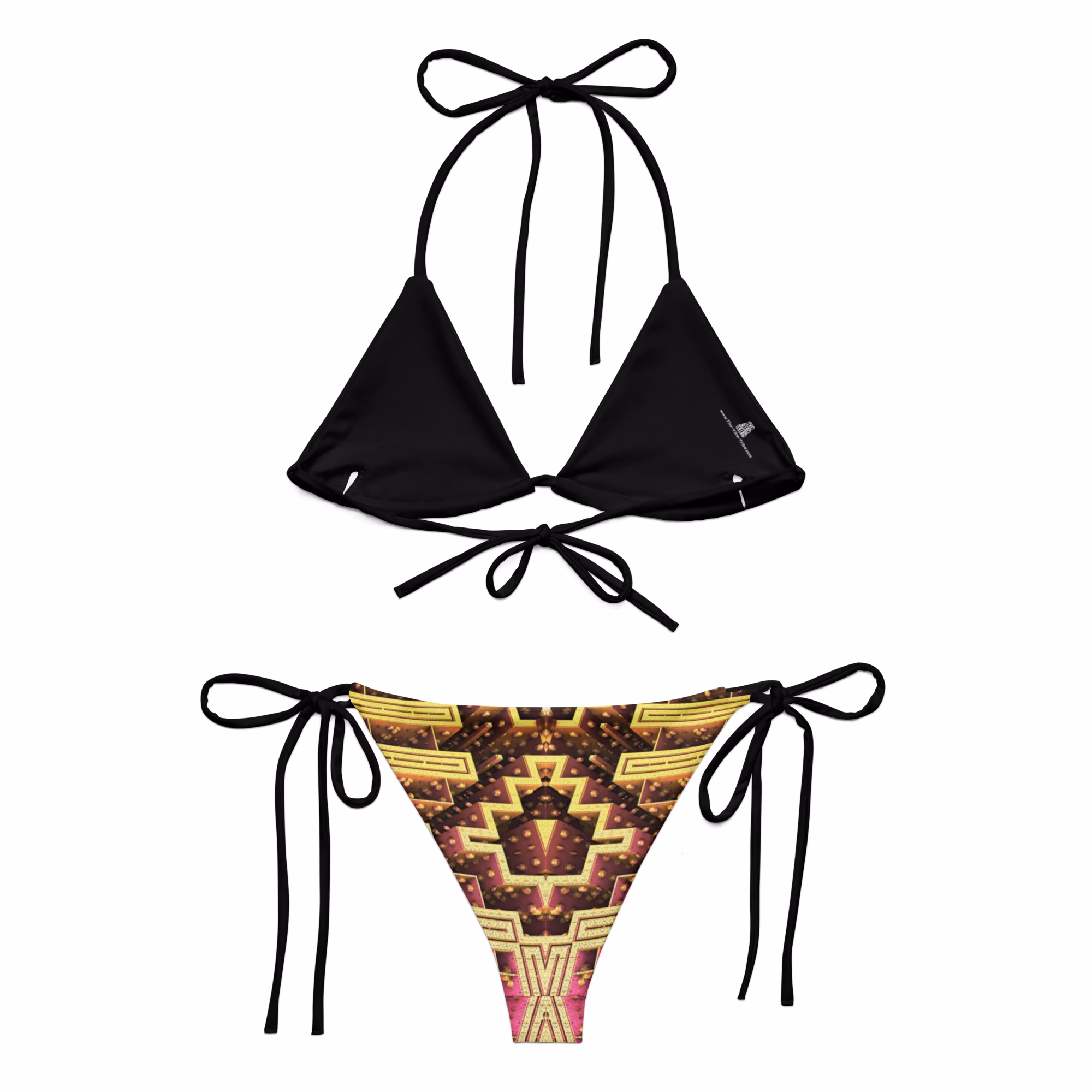 Divided Dimensions - All-over print recycled string bikini - Image 11