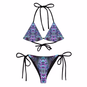 Acute Attributes - All-over print recycled string bikini