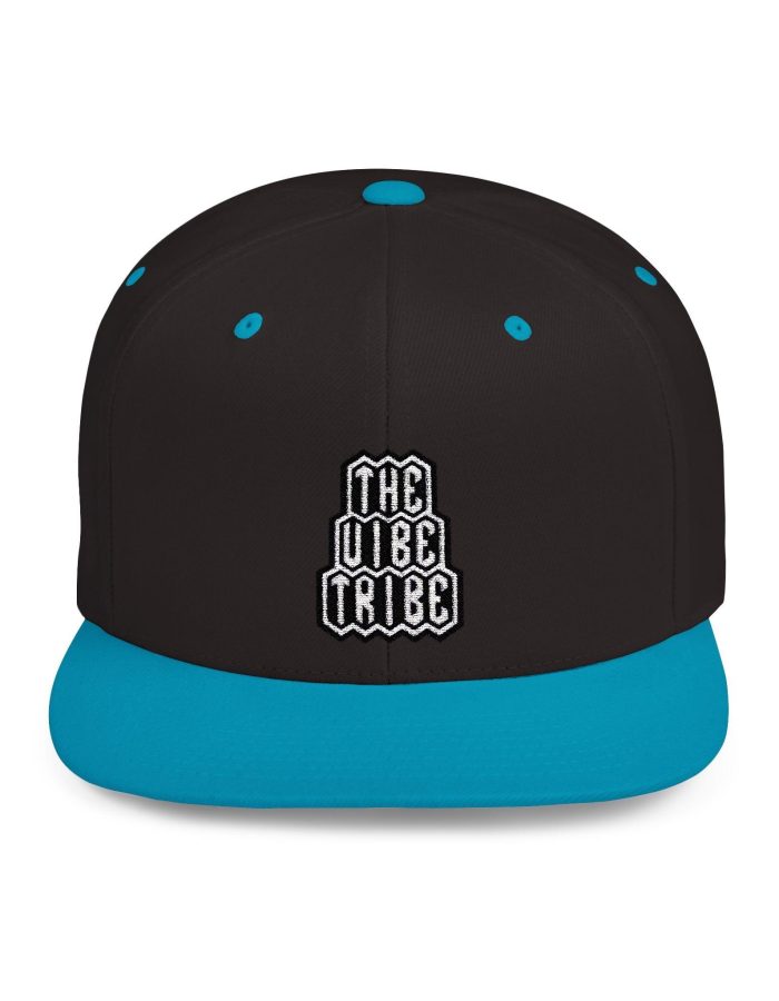 The Vibe-Tribe Logo – Flat Bill Snapback Hat