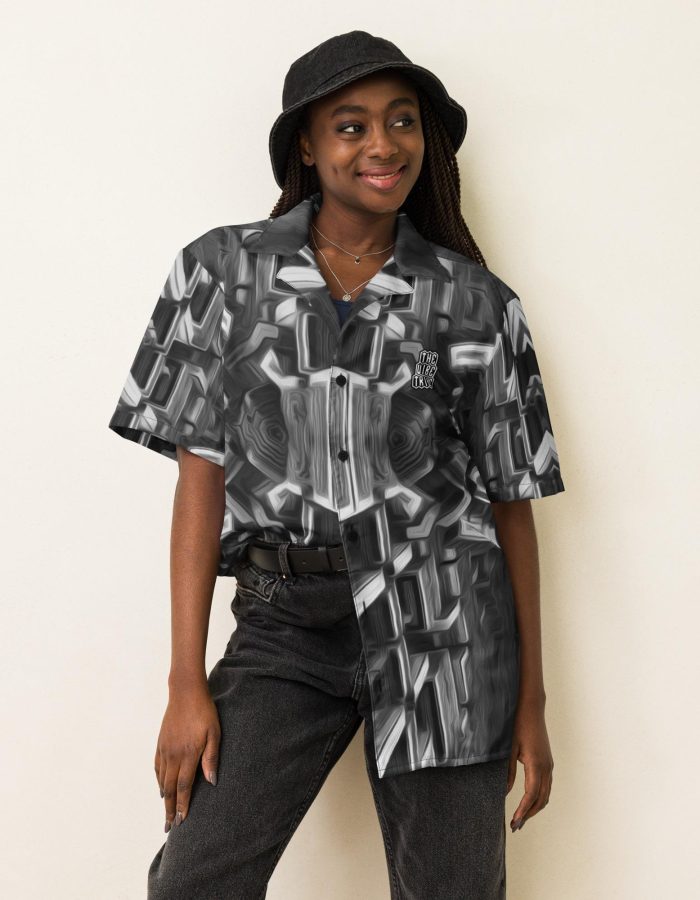 Acute Attributes – B&W – Unisex button shirt